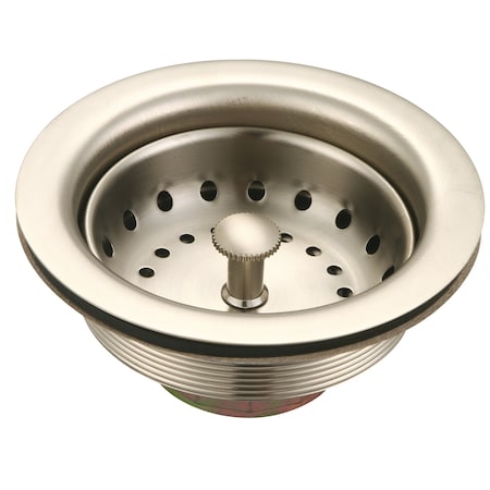 Olympia Faucets Stainless Steel Duo Basket Strainer in PVD Brushed Nickel ACS-300100-BN